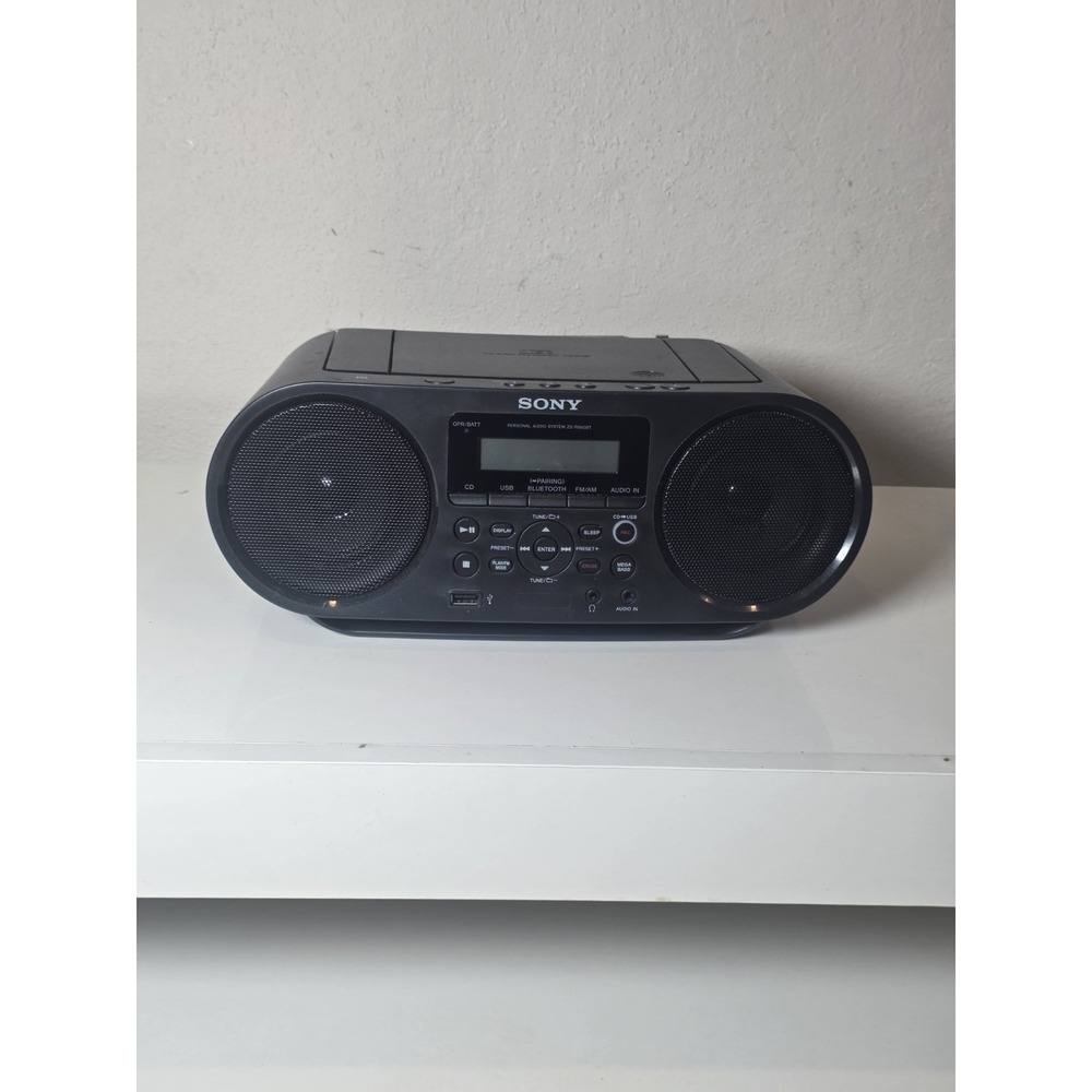 Sony ZS-RS60BT Boombox CD Player AM/FM Radio Bluetooth USB Aux Tested Working